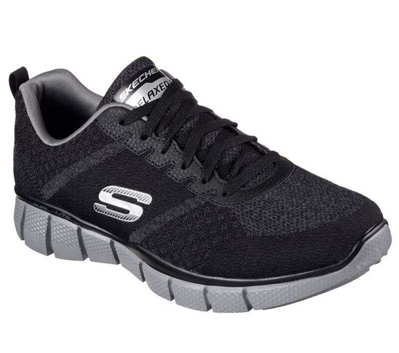 Skechers Equalizer 2.0 - True Balance - Mens Sneakers Black/Grey [AU-AS0062]